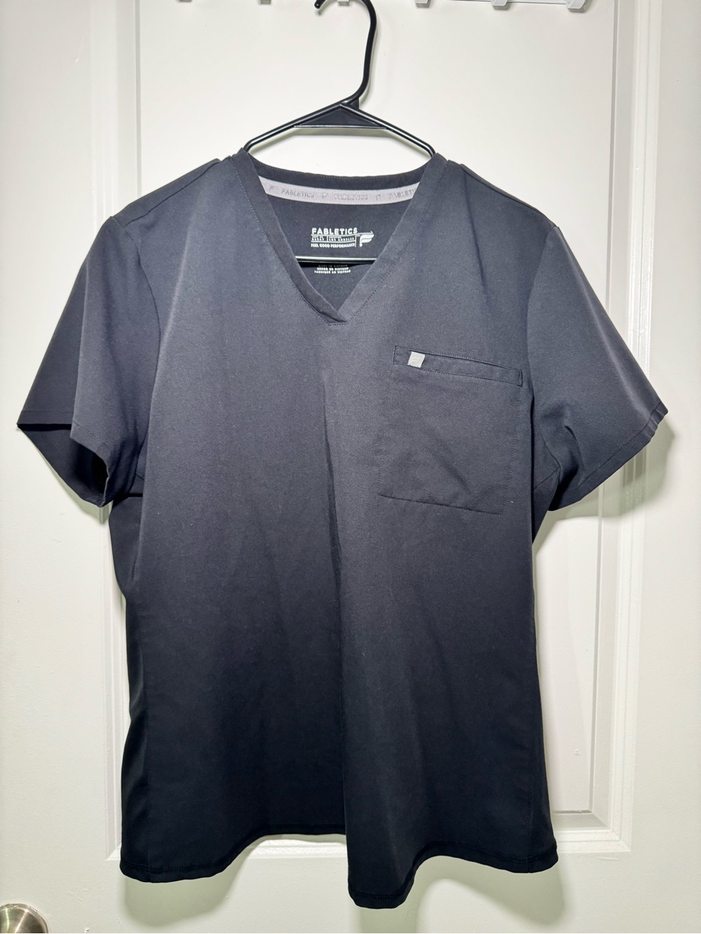 Fabletics Men's Black V-Neck Athletic Top